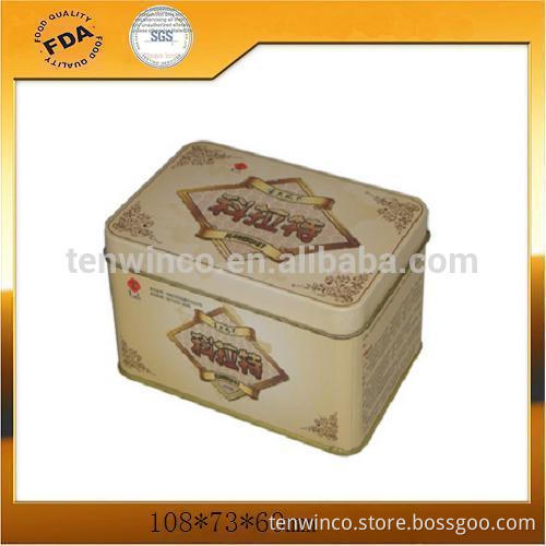 Printed Square Tea Tin Boxes,,Factory Sale Tea Metal Tin Box/Tin packaging
